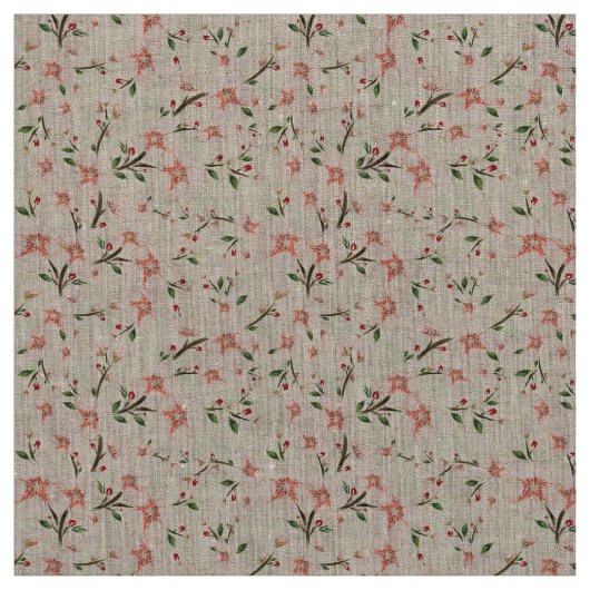 Tissu Fleurs roses (Échantillon)