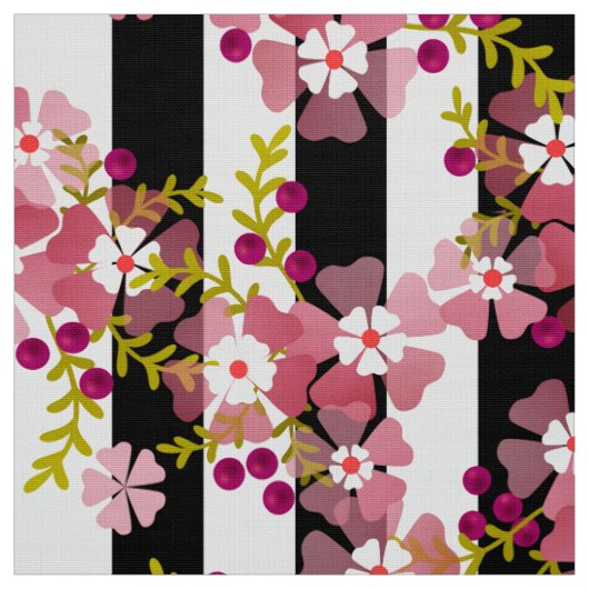 Tissu Fleurs roses (Échantillon)