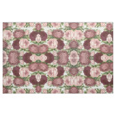 Tissu Fleurs roses chics de roses de Bourgogne de pays (Fat Quarter)