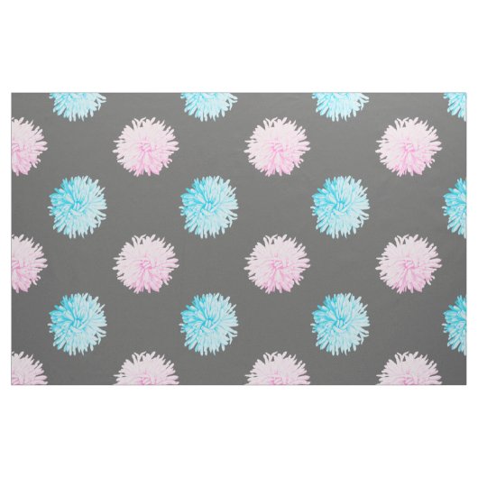 Tissu Fleurs roses et bleues (Fat Quarter)