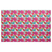 Tissu Fleurs Roses Et Rouges (Fat Quarter)
