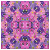 Tissu fleurs roses et violettes (Échantillon)