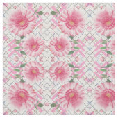 TISSU FLEURS ROSES FLORALES (Échantillon)