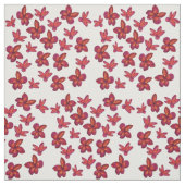 Tissu Fleurs rouges (Échantillon)