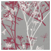 Tissu Fleurs sauvages de Bourgogne moderne sur Grey (Fermer)