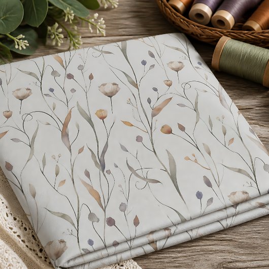 Tissu Fleurs Sauvages Délicates