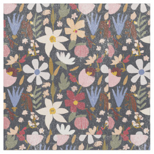 Tissu Fleurs sauvages rétro shabby chic