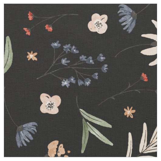Tissu Fleurs simples à l'aquarelle 1 (Fermer)