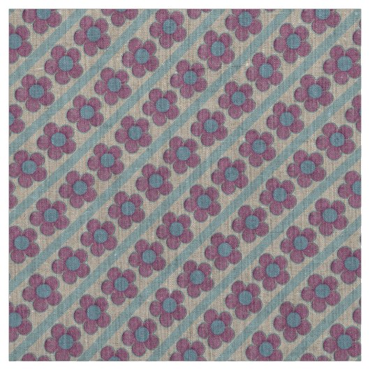 Tissu Fleurs texturées (rose/bleu) (Échantillon)