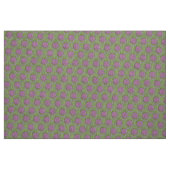 Tissu Fleurs texturées vertes et roses (Fat Quarter)