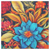 Tissu Fleurs tropicales dynamiques (Fermer)