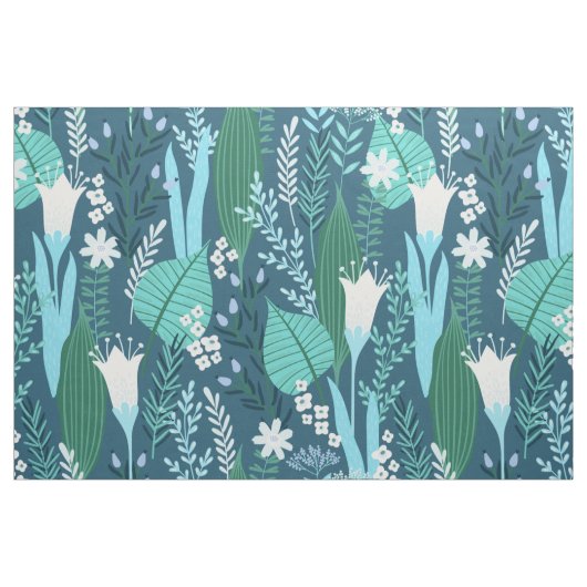Tissu Fleurs tropicales et motif feuille (Yard)
