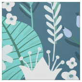 Tissu Fleurs tropicales et motif feuille (Échantillon)