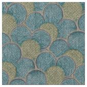 Tissu Fleurs turquoise et jaune grand format (Fermer)