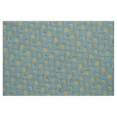 Tissu Fleurs turquoise et jaune grand format (Fat Quarter)