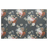 Tissu Fleurs vintages sur Arrière - plan bleu foncé (Fat Quarter)