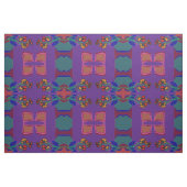 Tissu Fleurs violet/ vert /orange /jaune>Tissu (Fat Quarter)