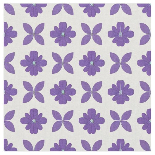 Tissu Fleurs violettes sur fond clair (Fermer)