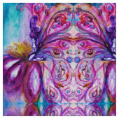 TISSU FLEUVE MORTE BLANCHE, AILES PURPLES ROSE BLEUE (Fermer)