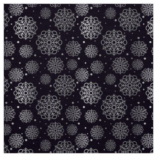 Tissu Flocon de neige argenté avec écailles de poisson m (Échantillon)