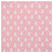 Tissu Flocon de neige blanc rose blanc de Noël blanc (Échantillon)