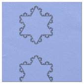 Tissu Flocon de neige bleu - Image fractale (Détail)