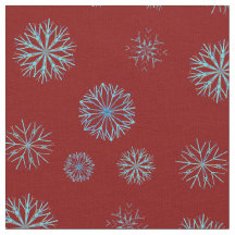 Flocon de neige Whimsical hiver Motif rouge foncé,