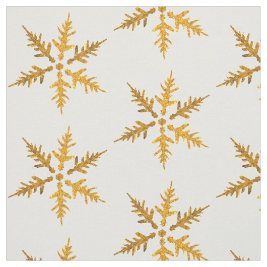 Tissu Flocons de neige d'or (Échantillon)