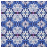 Tissu Flocons de neige sur bleu (Échantillon)