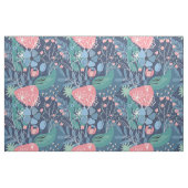 Tissu Floral Abstrait rose bleu (Yard)