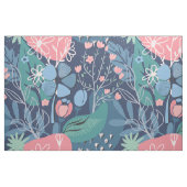 Tissu Floral Abstrait rose bleu (Fat Quarter)