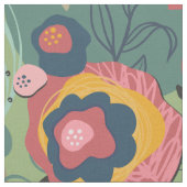 Tissu Floral Abstrait vert (Fermer)