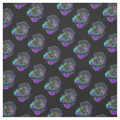 Tissu floral abstrait violet (Échantillon)