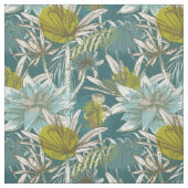 Tissu Floral africain bleu vert (Échantillon)