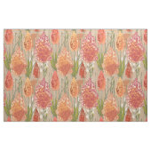Tissu Floral Africain Orange Or rose (Fat Quarter)