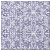 Tissu floral blanc bleu de concepteur (Échantillon)