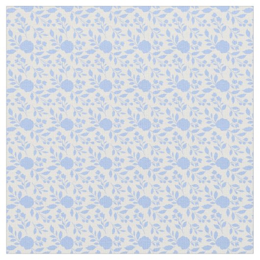 Tissu Floral Blanc Et Bleu Clair (Fermer)