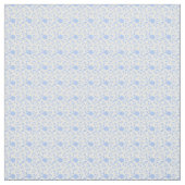 Tissu Floral Blanc Et Bleu Clair (Échantillon)