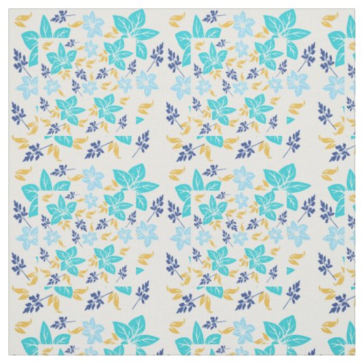Tissu floral bleu (Échantillon)