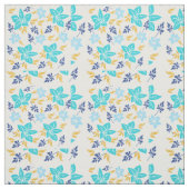 Tissu floral bleu (Échantillon)