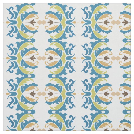 Tissu floral bleu moderne (Échantillon)