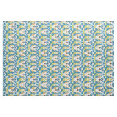 Tissu floral bleu moderne (Fat Quarter)