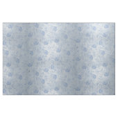 Tissu Floral Bleu Rose Argent Shimmer Chic (Fat Quarter)