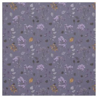 Tissu Floral Bohème Vintage Botanique Lilas Rustiq