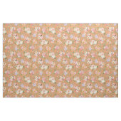 Tissu Floral Boho d'été sur Orange (Fat Quarter)