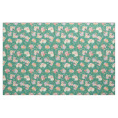 Tissu Floral Boho d'été sur vert tropical (Fat Quarter)