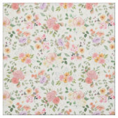 Tissu Floral Boho été blanc cassé (Échantillon)