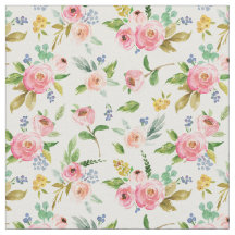 Tissu floral d'aquarelle