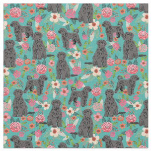 Tissu Floral de chien d'eau portugais