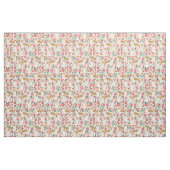Tissu floral de corgi - crème (Fat Quarter)